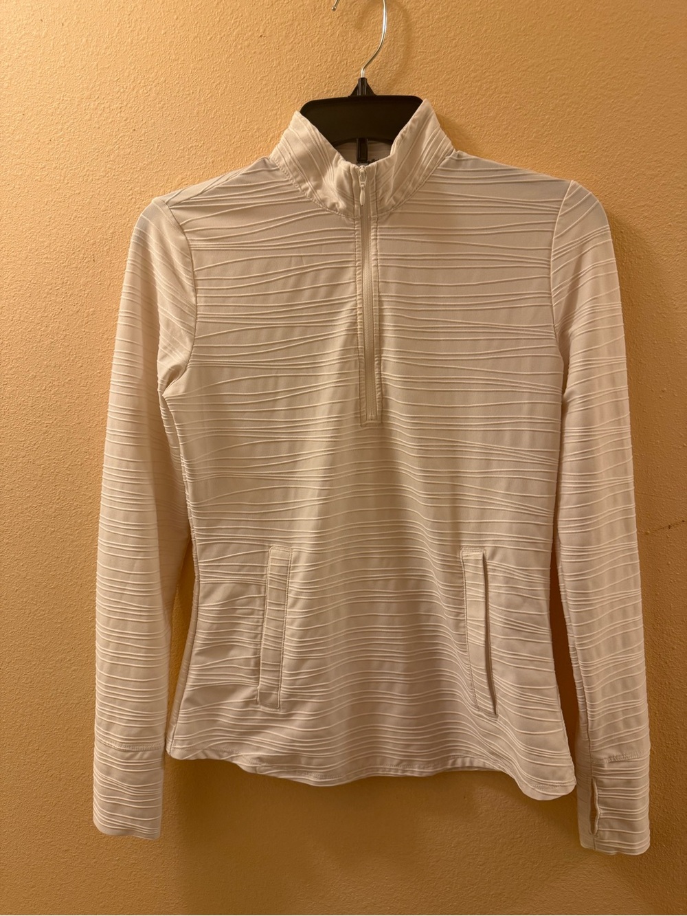 Tommy Bahama Womens Golf Half Zip Performance LS Ivory XS